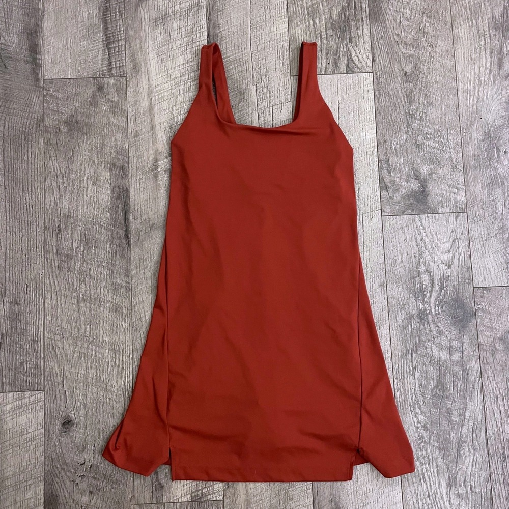 Old Navy Active Powersoft Exercise‎ Dress Rust Orange XS Built-in Bra Shorts